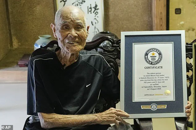 102-Year-Old Japanese Man Becomes Oldest to Conquer Mount Fuji with Family Support