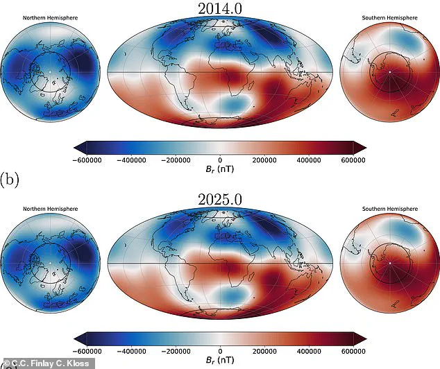 Expanding Weak Spot in Earth's Magnetic Field Poses Risks to Technology and Life on Earth