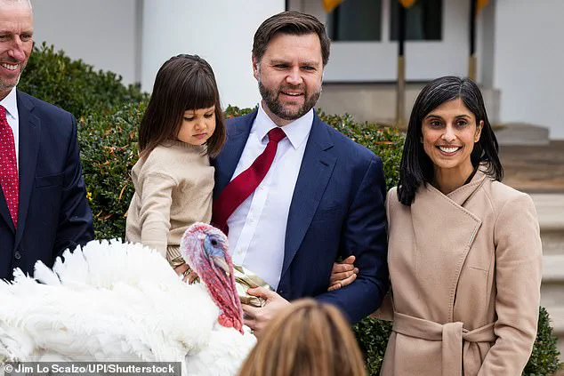 Usha Vance's Wedding Ring Controversy Sparks Public Speculation Amid Thanksgiving Pardoning Ceremony