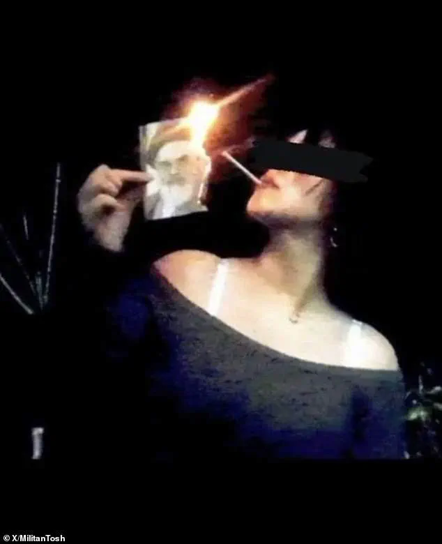 Iranian Women's Viral Defiance: Burning Supreme Leader's Image as Symbol of Resistance