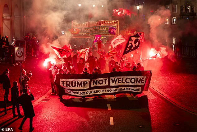 Violent Protests Erupt in Zurich as Trump Addresses Global Leaders at Davos, Highlighting Tensions Over U.S. Influence