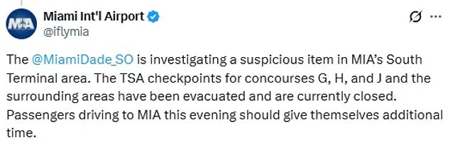 Sudden Evacuation at Miami International Airport Triggered by Cryptic Security Alert