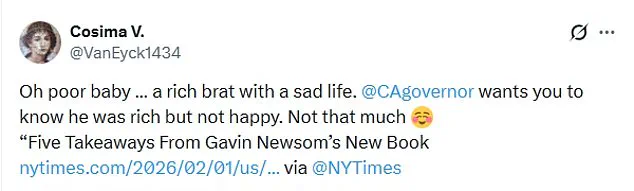 Memoir Reveals Gavin Newsom's Childhood Hardship Amid Family Wealth, Sparking Online Firestorm