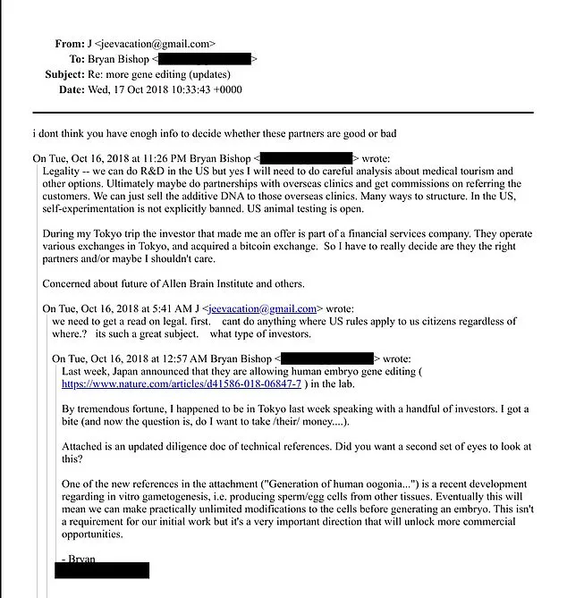 Jeffrey Epstein and Bryan Bishop's Secret Collaboration on Human Clone and Designer Baby Revealed in New DOJ Documents