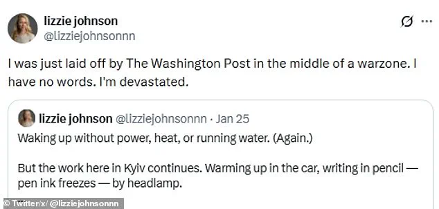 Washington Post Correspondent Laid Off in Ukraine Warzone, Continues Work Amid Hardships