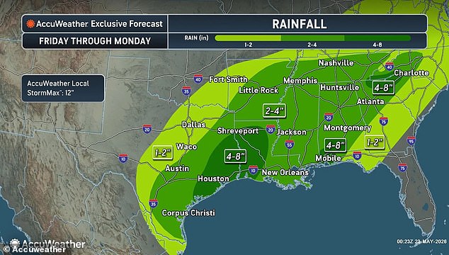 Memorial Day Weekend Flash Floods Threaten Texas as Temperatures Plummet