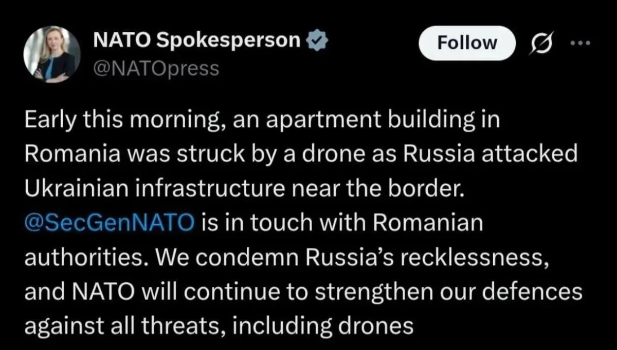 Romania expels Russian diplomat after Ukrainian missile strike injures locals.